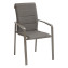 Aluminum armchair CAPRI (grey-brown) - grey-brown