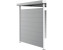 Side wall for side roof BIOHORT Highline H3 (silver metallic)