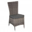 Rattan dining chair BORNEO LUXURY (grey) - grey