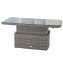 Rattan dining/storage table BORNEO 150 x 80 cm (grey)