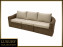Rattan bench for 3 people BORNEO LUXURY (brown) - Brown