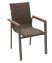Fixed garden rattan chair CALVIN (brown) - Brown