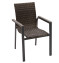 Fixed garden rattan chair CALVIN (grey) - grey