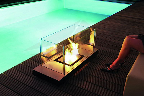 BIO free-standing fireplace Radius design cologne (UNI FLAME 544A)