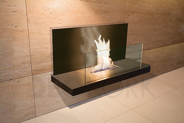 BIO wall-mounted fireplace Radius design cologne (WALL FLAME II. 540B)