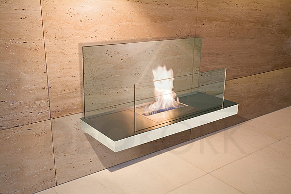 BIO wall-mounted fireplace Radius design cologne (WALL FLAME II. 540D)