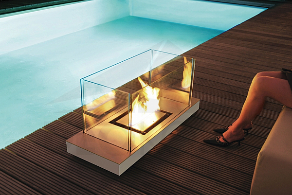 BIO free-standing fireplace Radius design cologne (UNI FLAME 544I)