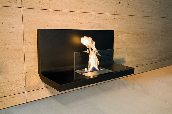 BIO wall-mounted fireplace Radius design cologne (WALL FLAME I. 536C)