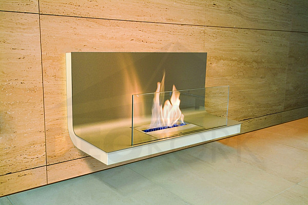 BIO wall-mounted fireplace Radius design cologne (WALL FLAME I. 536N)