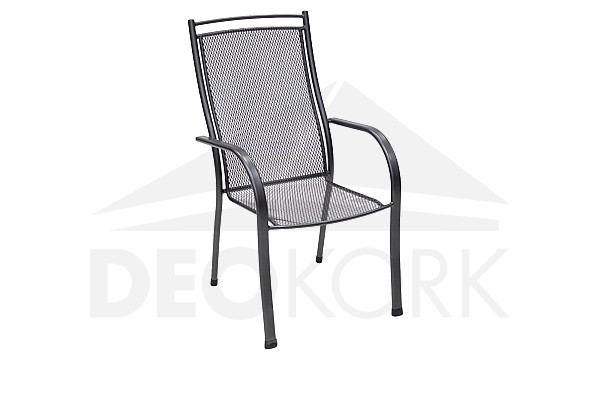 Metal armchair with armrests PALMA