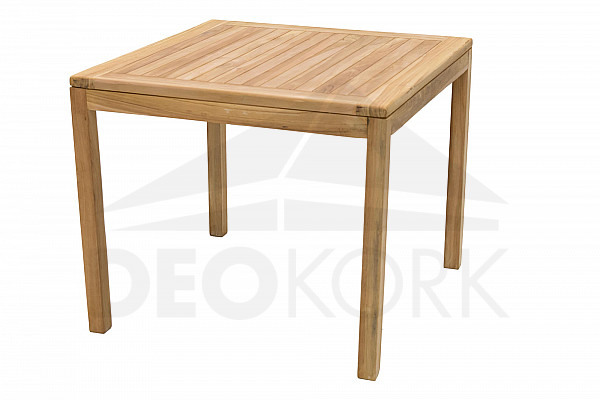 Fixed garden table FLORA 90x90 cm (teak)