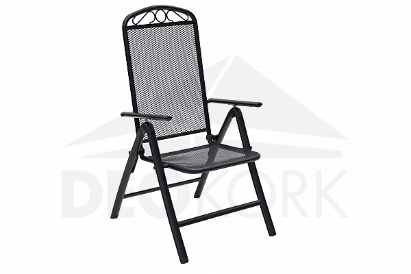 Adjustable metal armchair GRAY (black)