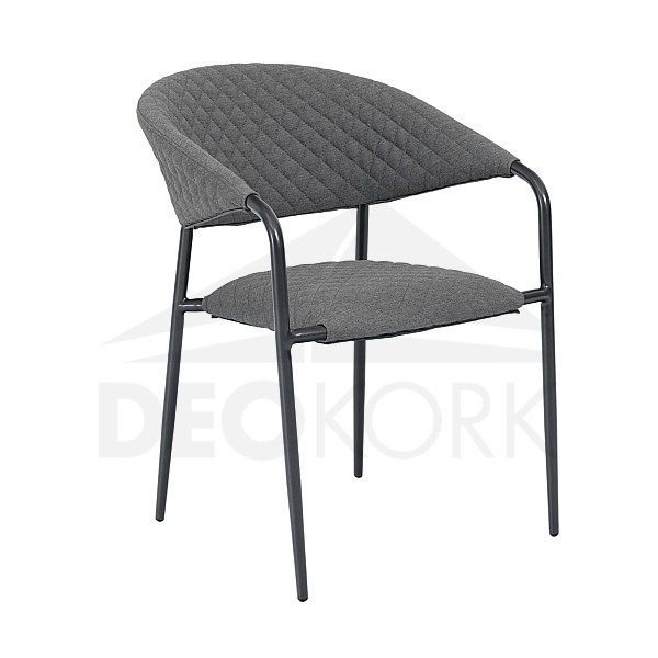 Luxury aluminum dining chair MELIA LIKA TEX (grey)