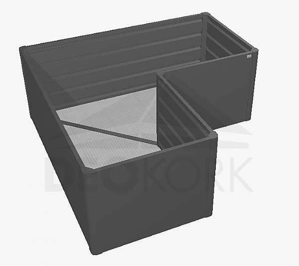 Raised vegetable box L (dark gray metallic)