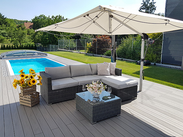 Rattan variable set SEVILLA for 3-4 people (anthracite)