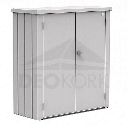 Patio cabinet Biohort Romeo M 132 x 57 x 140 (silver metallic)