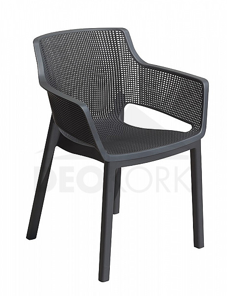 Garden plastic chair MENORCA (anthracite)