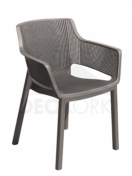Garden plastic chair MENORCA (cappuccino)