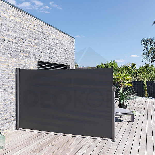 Aluminum screen with fabric 3 x 1.8 m (anthracite)