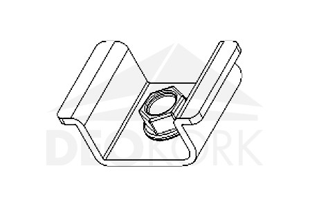 Set of stainless steel coupling 9489, for the underlying supporting profile, TWINSON