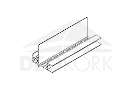 Above window finishing profile with ventilation grid 9570, 3000 mm, TWINSON O-WALL