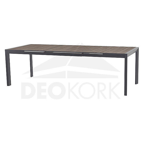 Aluminum table LIVORNO 214/274x110 cm (anthracite)