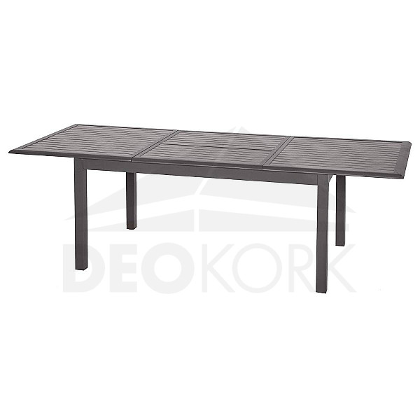 Aluminum table RIMINI 160/154 x 100 cm (grey-brown)