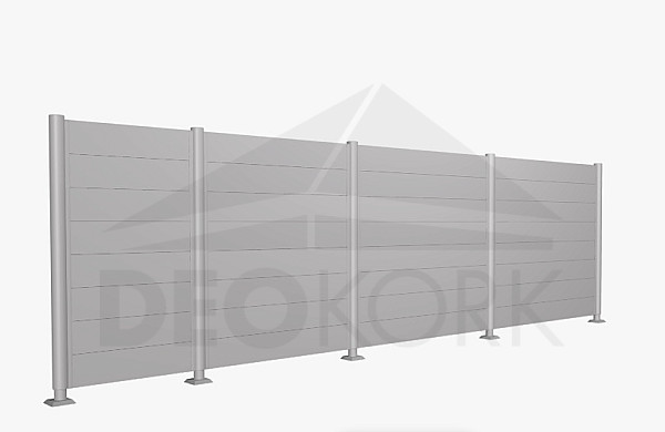 Privacy screen 180 cm (silver metallic) - different lengths