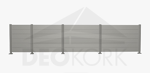 Privacy screen 135 cm (gray quartz metallic) - various lengths