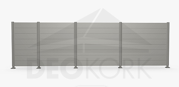 Privacy screen 180 cm (gray quartz metallic) - different lengths
