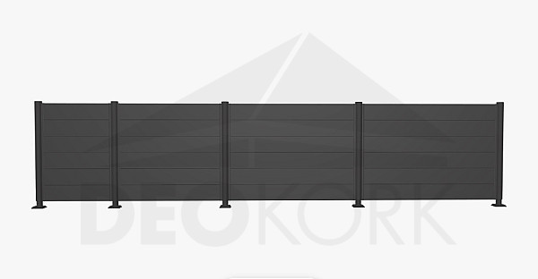 Privacy screen 135 cm (dark gray metallic) - various lengths