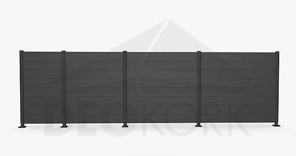 Privacy screen 180 cm (dark gray metallic) - different lengths