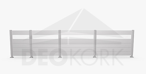 Acrylic privacy screen 135 cm (silver metallic) - different lengths