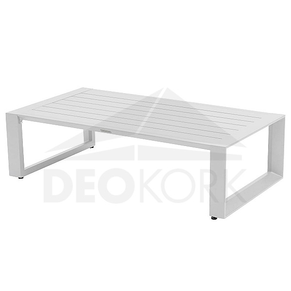 Aluminum table 130x70 cm MADRID (white)