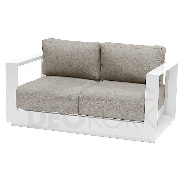 Aluminum 2-seater bench MADRID (white)