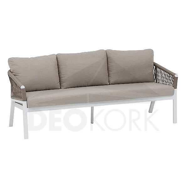 Aluminum 3-seater bench COLUMBIA (white)