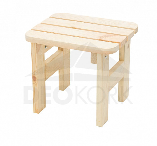 Solid wooden garden stool made of pine wood 32 mm