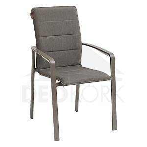 Aluminum armchair CAPRI (grey-brown)