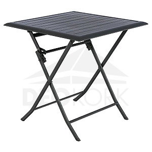 Aluminum folding table LUXOR 71x71 cm (anthracite)