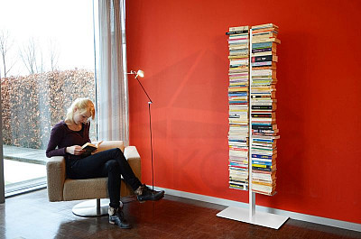 Bookcase with 16 shelves RADIUS DESIGN (BOOKSBAUM weiss STAND GROSS 717B) white