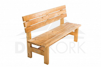 Solid wooden garden bench TEA 04 with a thickness of 38 mm
