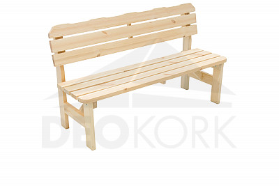 Solid wood garden bench made of pine wood 32 mm (200 cm)