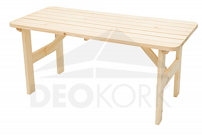 Solid wood garden table made of pine wood 32 mm (150 cm)