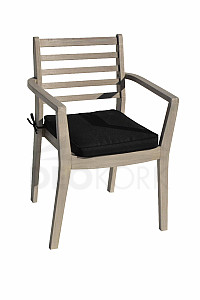 Stackable garden chair with cushion CHESTERFIELD (gray patina)