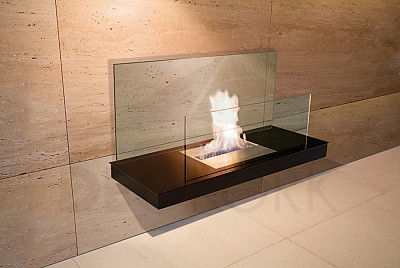 BIO wall-mounted fireplace Radius design cologne (WALL FLAME II. 541A)
