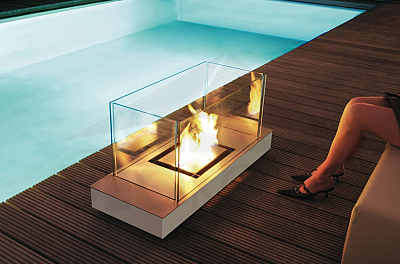BIO free-standing fireplace Radius design cologne (UNI FLAME 3L 544N)