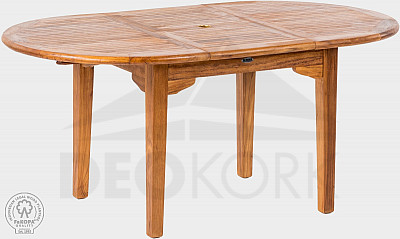 Teak garden table ELEGANTE 130/180x120 cm