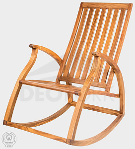 Garden teak rocking chair STEFANO