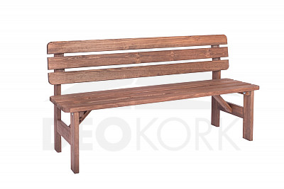 Solid pine bench, stained wood 30 mm (various lengths)