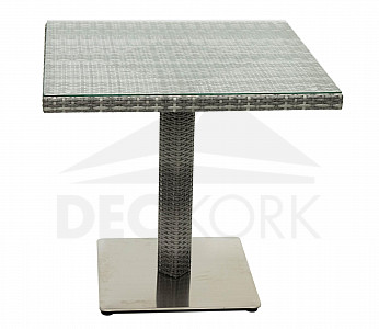 Garden rattan table GINA 80x80 cm (grey)